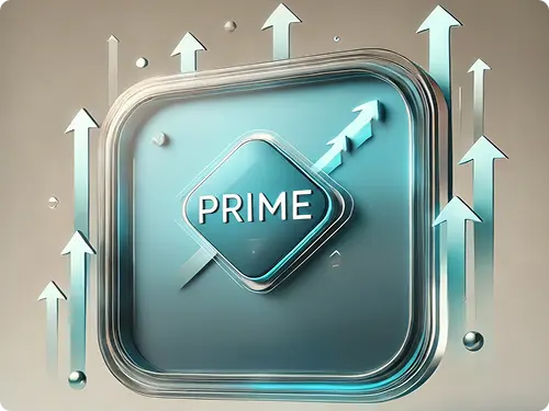 Prime ECN account upgrade icon with upward arrows
